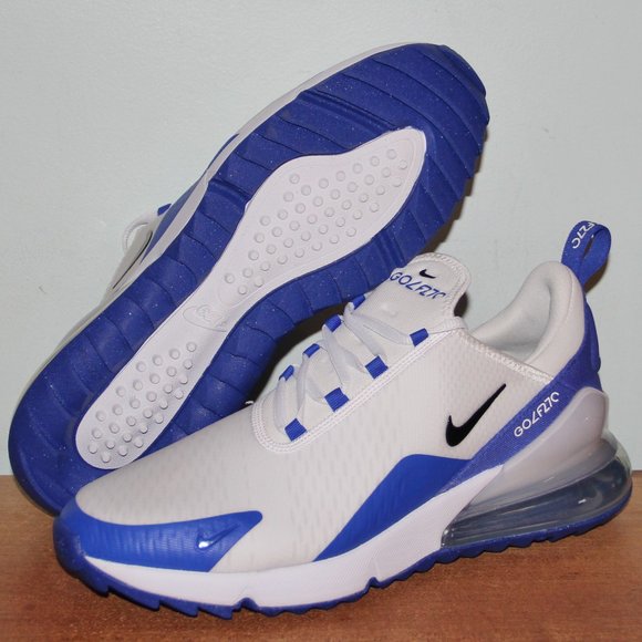 Nike Air Max 270 G Golf Shoes Mens 11 White Racer Blue Spikeless - Picture 1 of 7